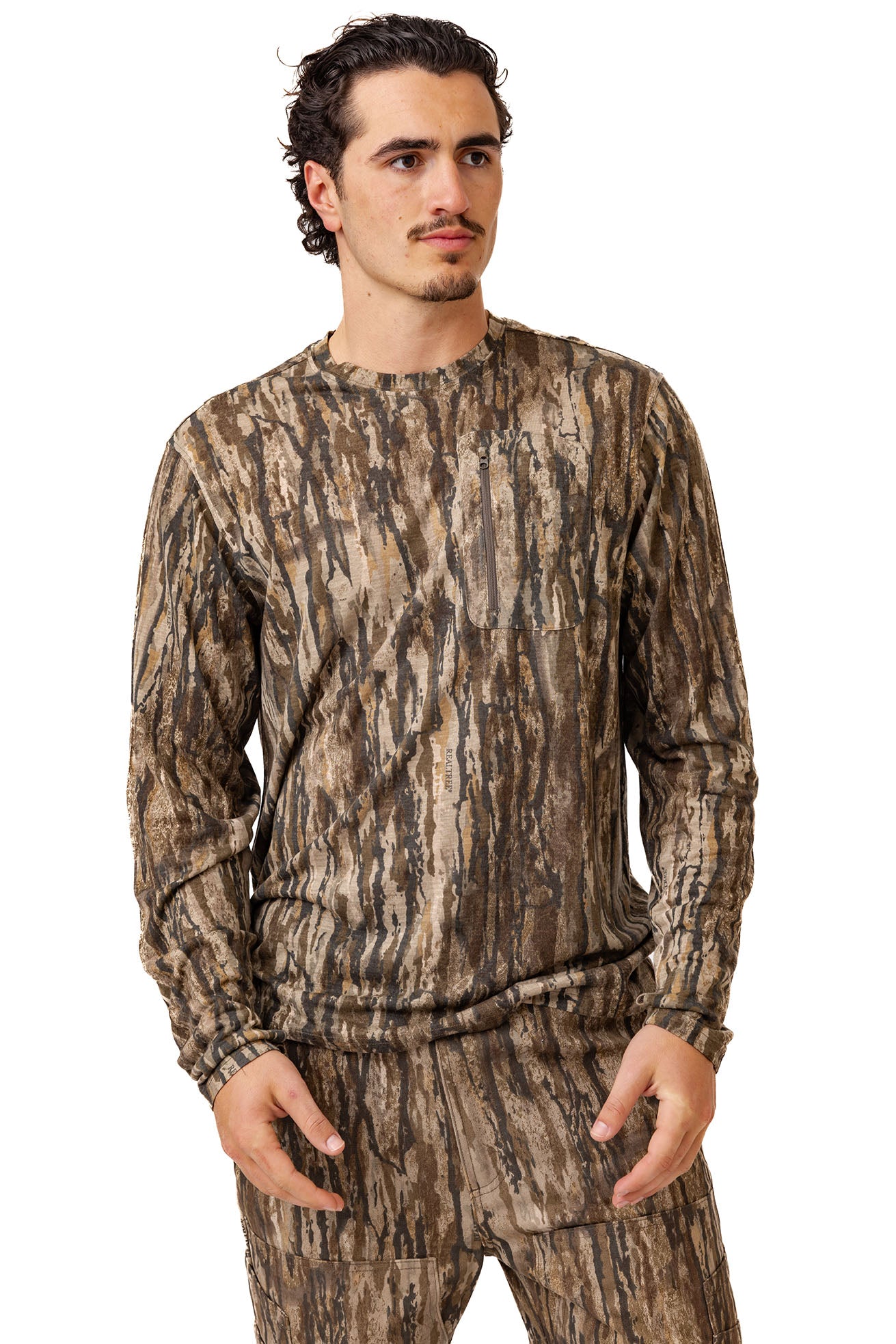 Realtree Bamboo Long Sleeve Crew Neck Camo Shirt