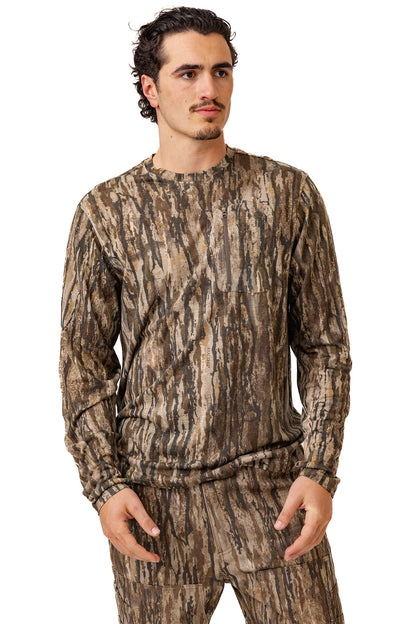 Realtree Bamboo Long Sleeve Crew Neck Camo Shirt