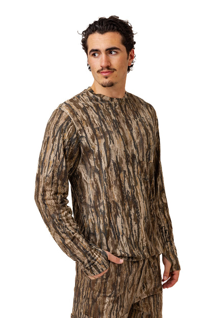 Realtree Bamboo Long Sleeve Crew Neck Camo Shirt