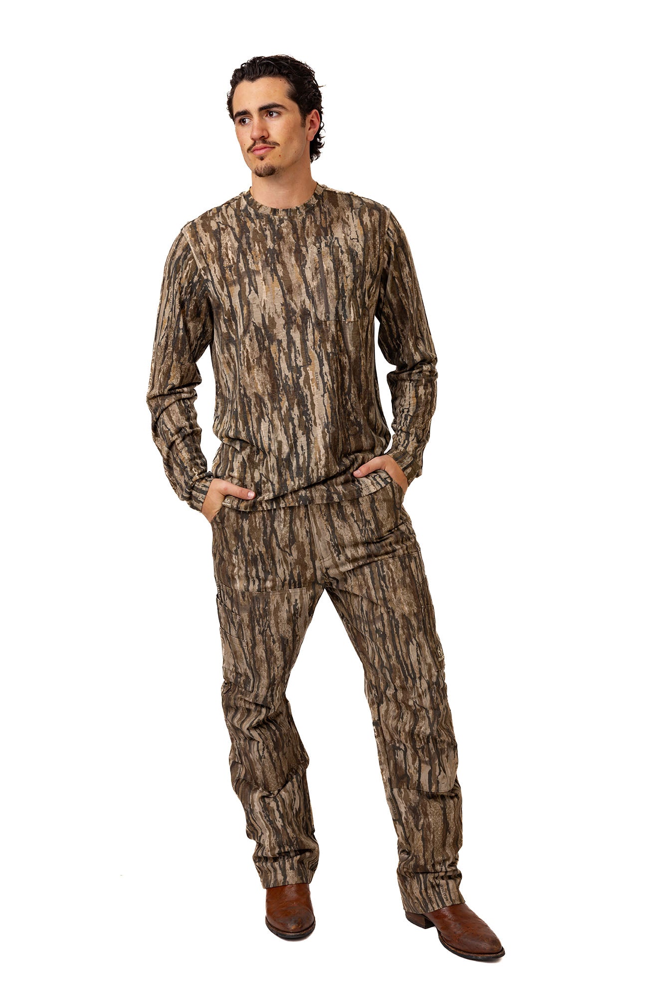 Realtree Bamboo Long Sleeve Crew Neck Camo Shirt