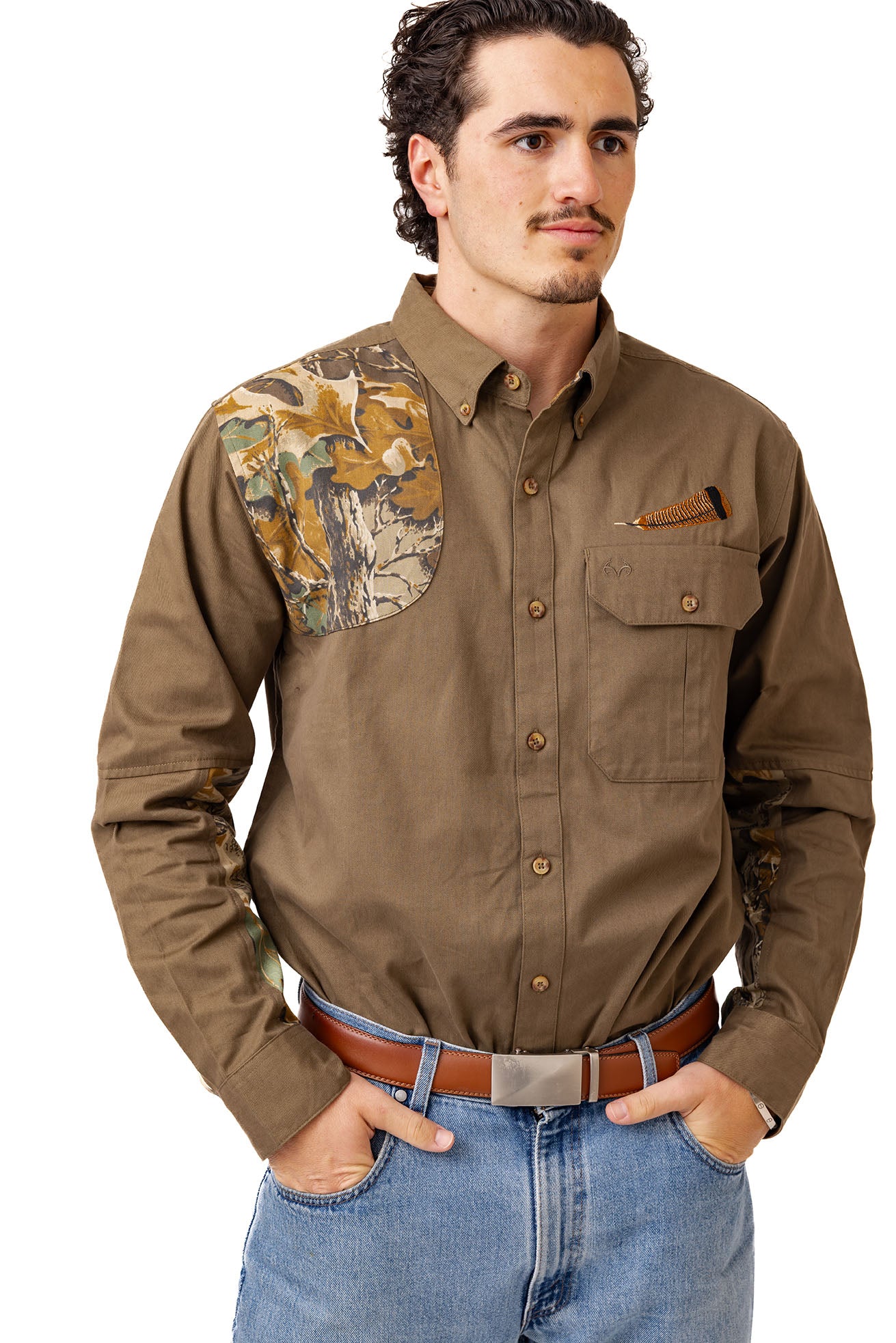 Realtree Icon Button Down Camo Shooting Shirt - Realtree Advantage Classic