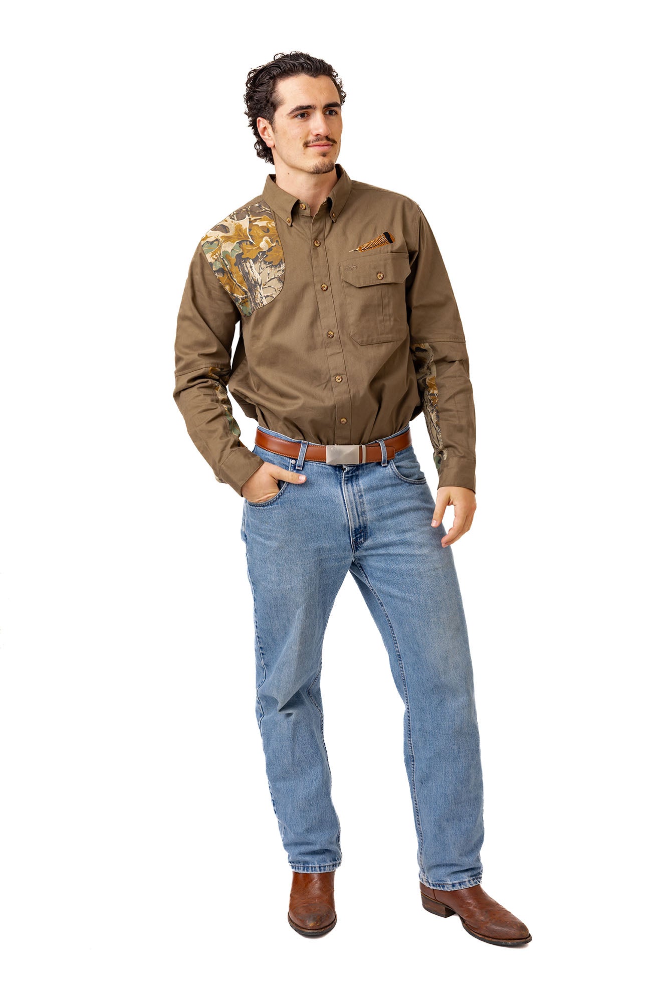 Realtree Icon Button Down Camo Shooting Shirt - Realtree Advantage Classic