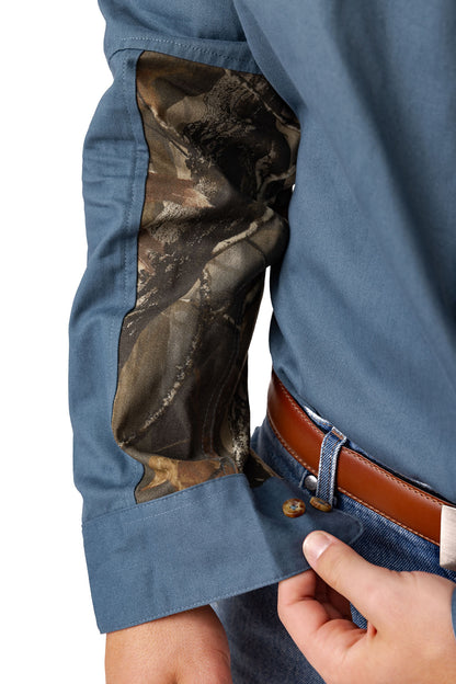 Realtree Icon Button Down Camo Shooting Shirt - Realtree Hardwoods