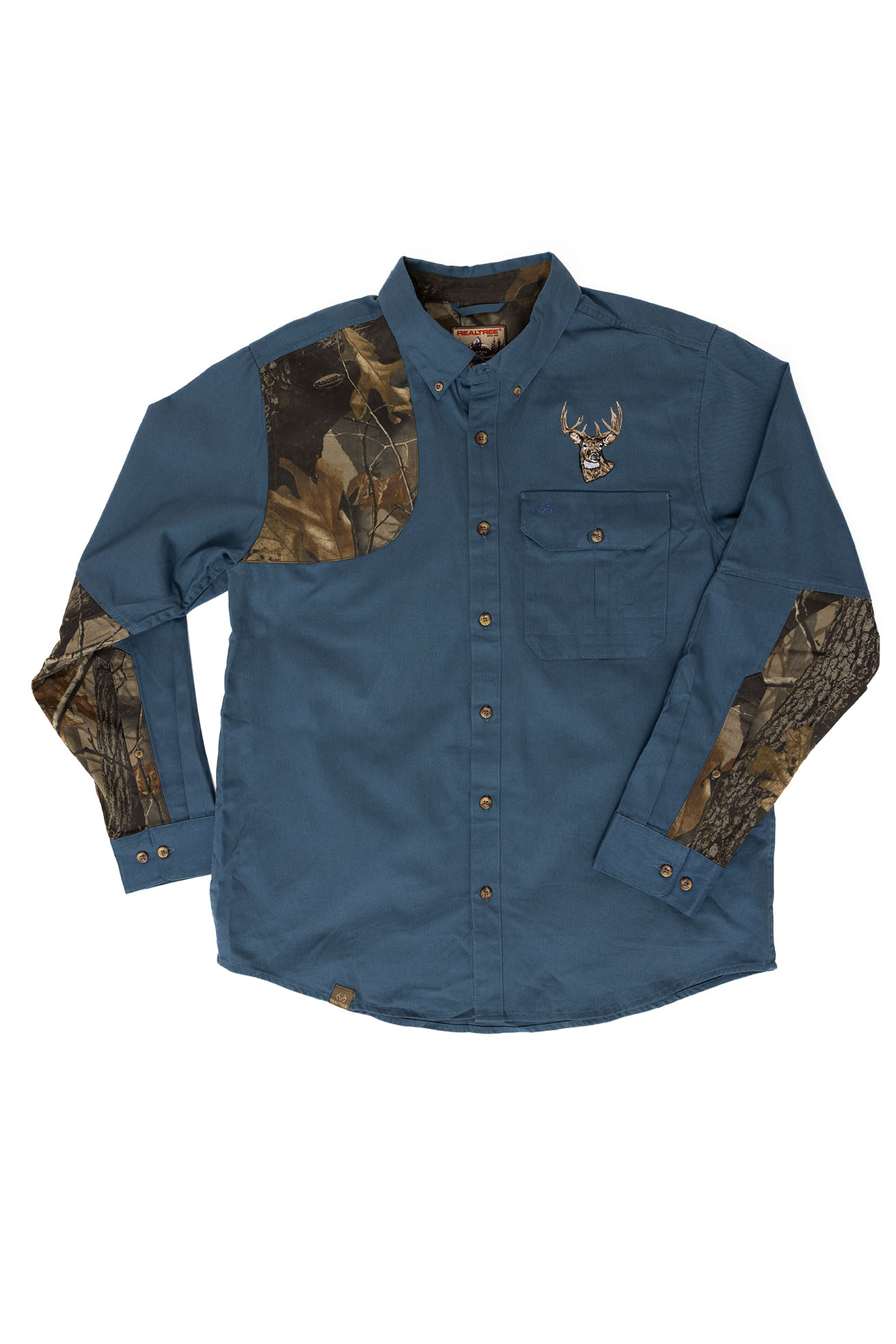 Realtree Icon Button Down Camo Shooting Shirt - Realtree Hardwoods