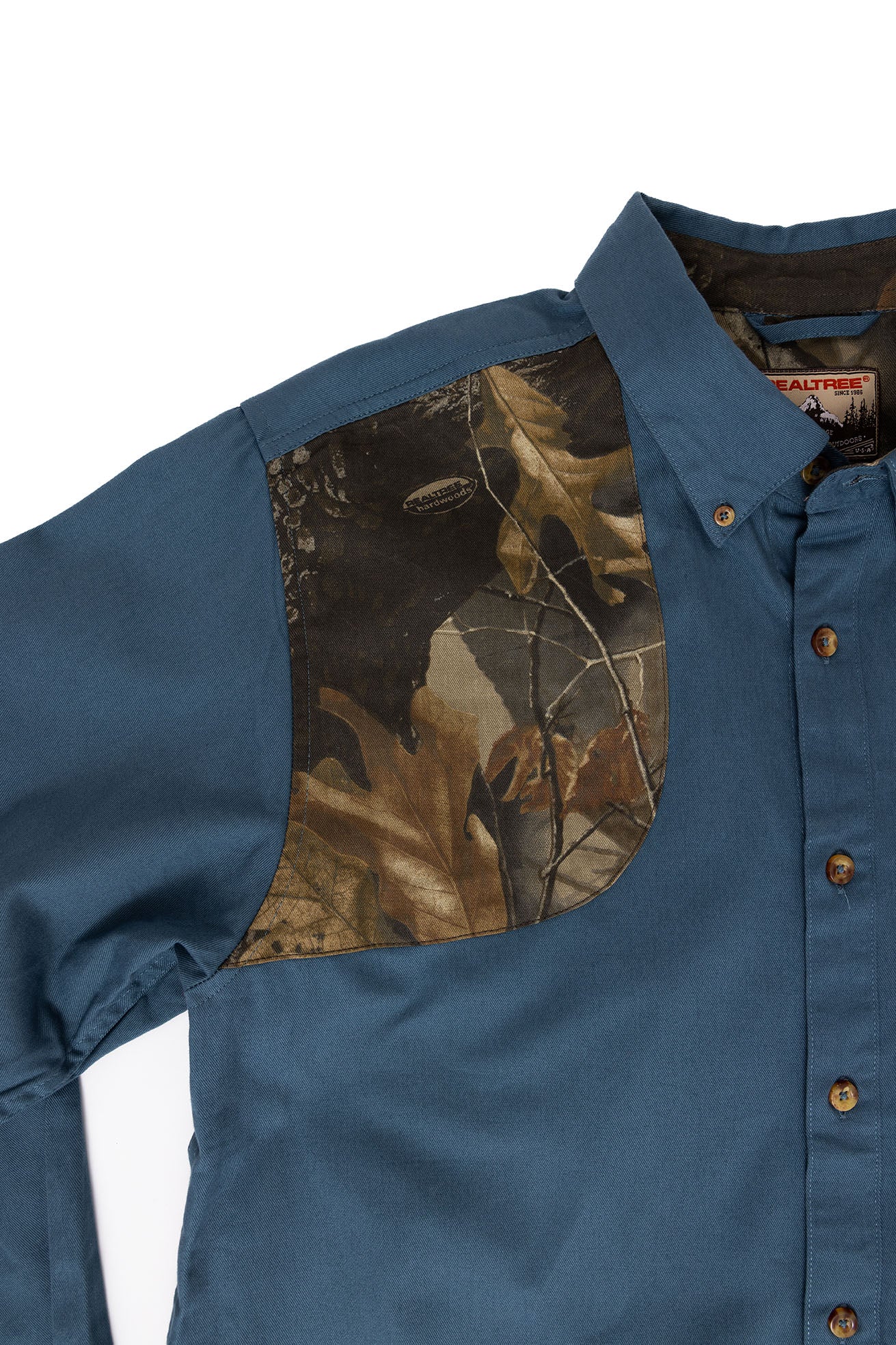 Realtree Icon Button Down Camo Shooting Shirt - Realtree Hardwoods