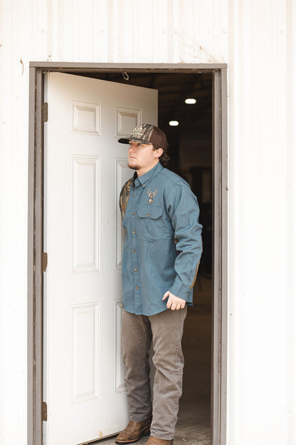 Realtree Icon Button Down Camo Shooting Shirt - Realtree Hardwoods