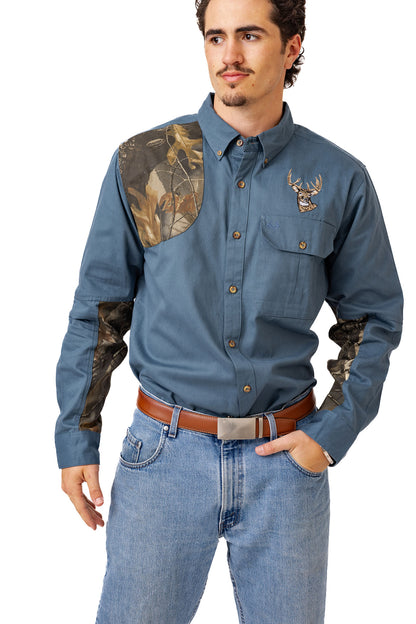 Realtree Icon Button Down Camo Shooting Shirt - Realtree Hardwoods