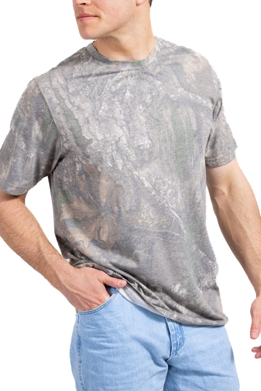 Realtree Tri Blend Short Sleeve Faded Camo Shirt - Realtree APX