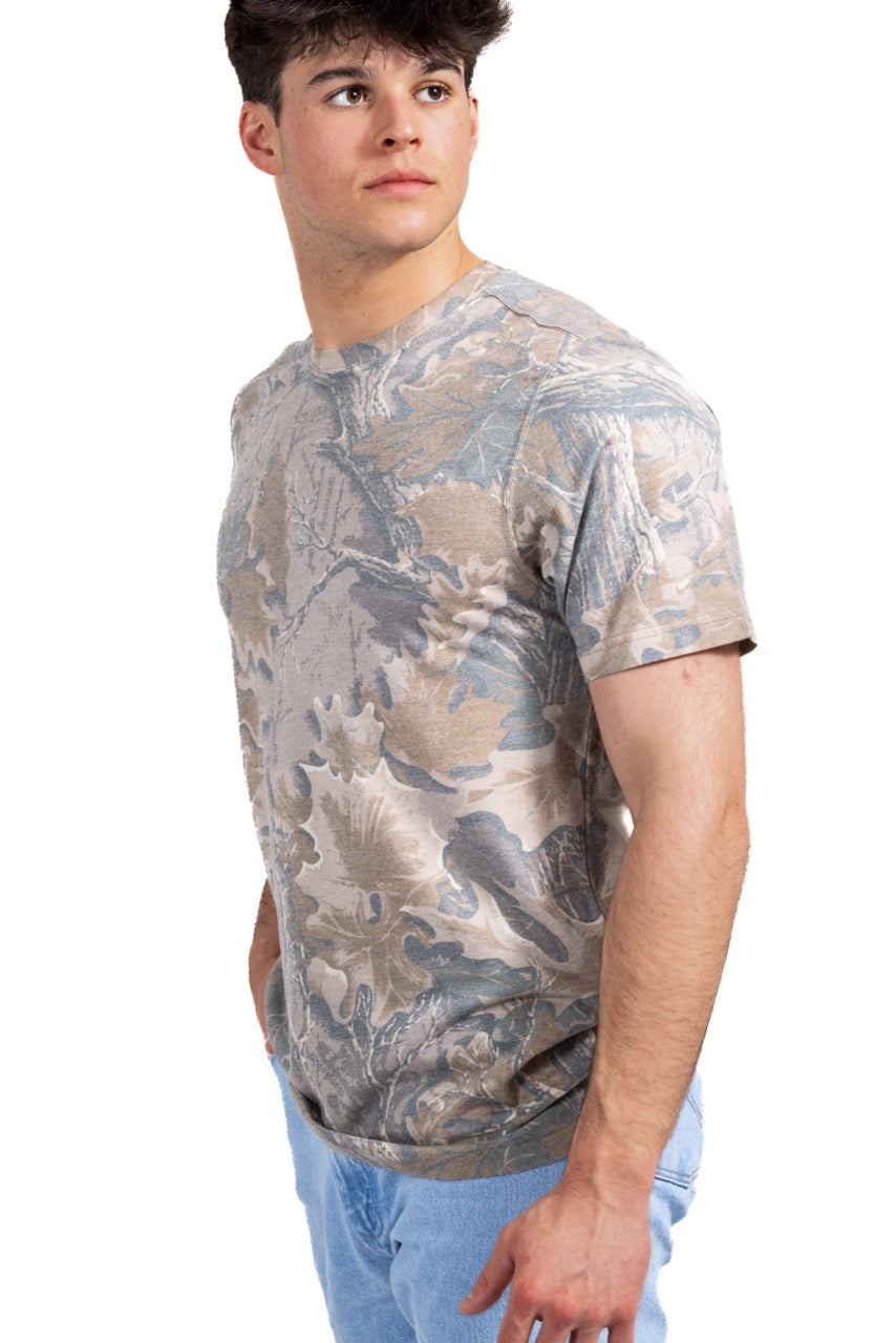Realtree Tri Blend Short Sleeve Faded Camo Shirt - Realtree Advantage Classic