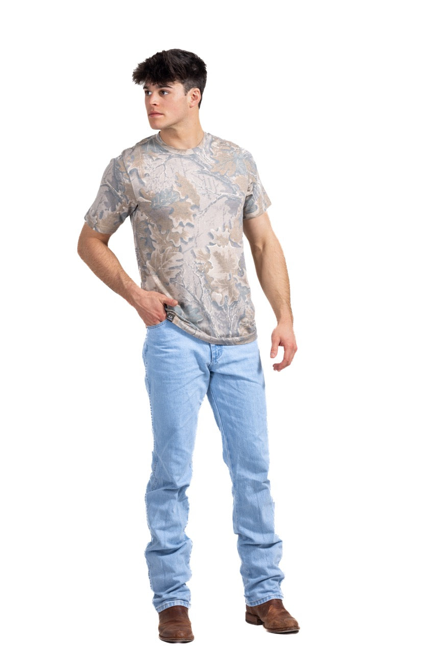 Realtree Tri Blend Short Sleeve Faded Camo Shirt - Realtree Advantage Classic