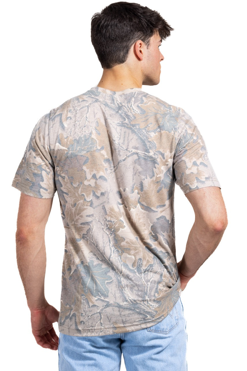 Realtree Tri Blend Short Sleeve Faded Camo Shirt - Realtree Advantage Classic
