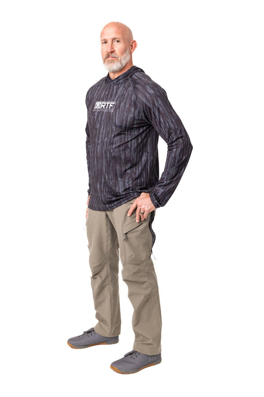 Realtree Realtree Fishing Hooded Black Shirt - Realtree Original
