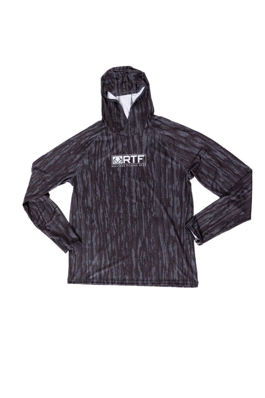 Realtree Realtree Fishing Hooded Black Shirt - Realtree Original