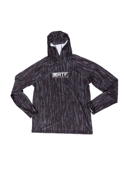 Realtree Realtree Fishing Hooded Black Shirt - Realtree Original