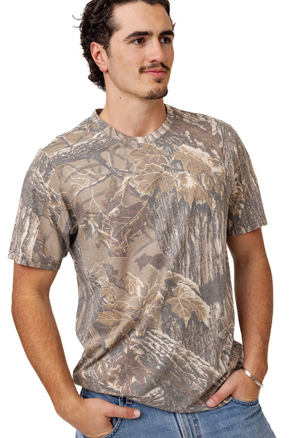Realtree Tri Blend Short Sleeve Faded Camo Shirt - Realtree Xtra Grey