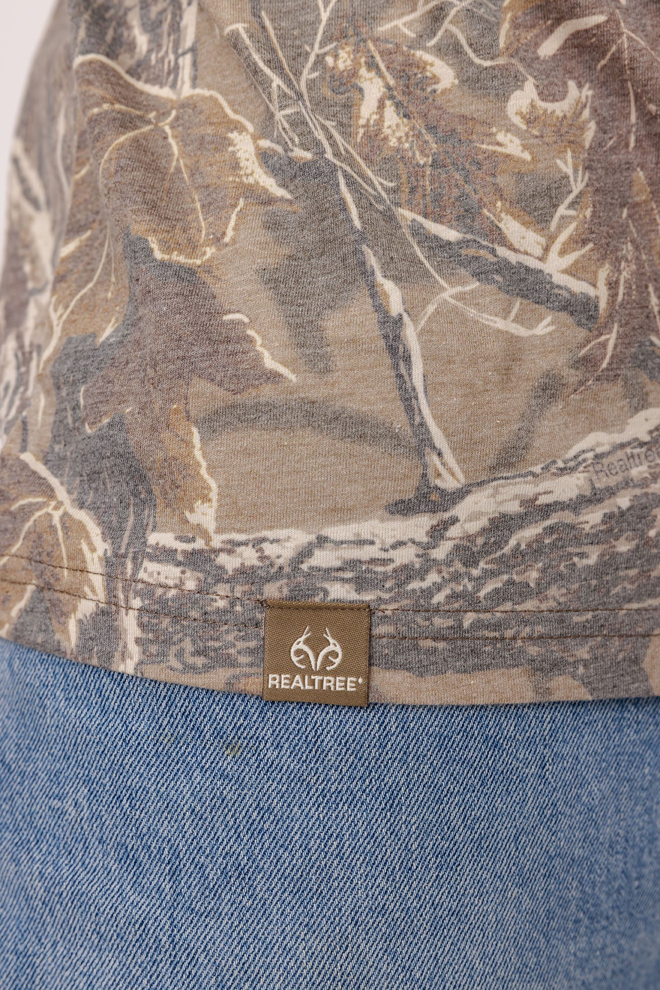 Realtree Tri Blend Short Sleeve Faded Camo Shirt - Realtree Xtra Grey