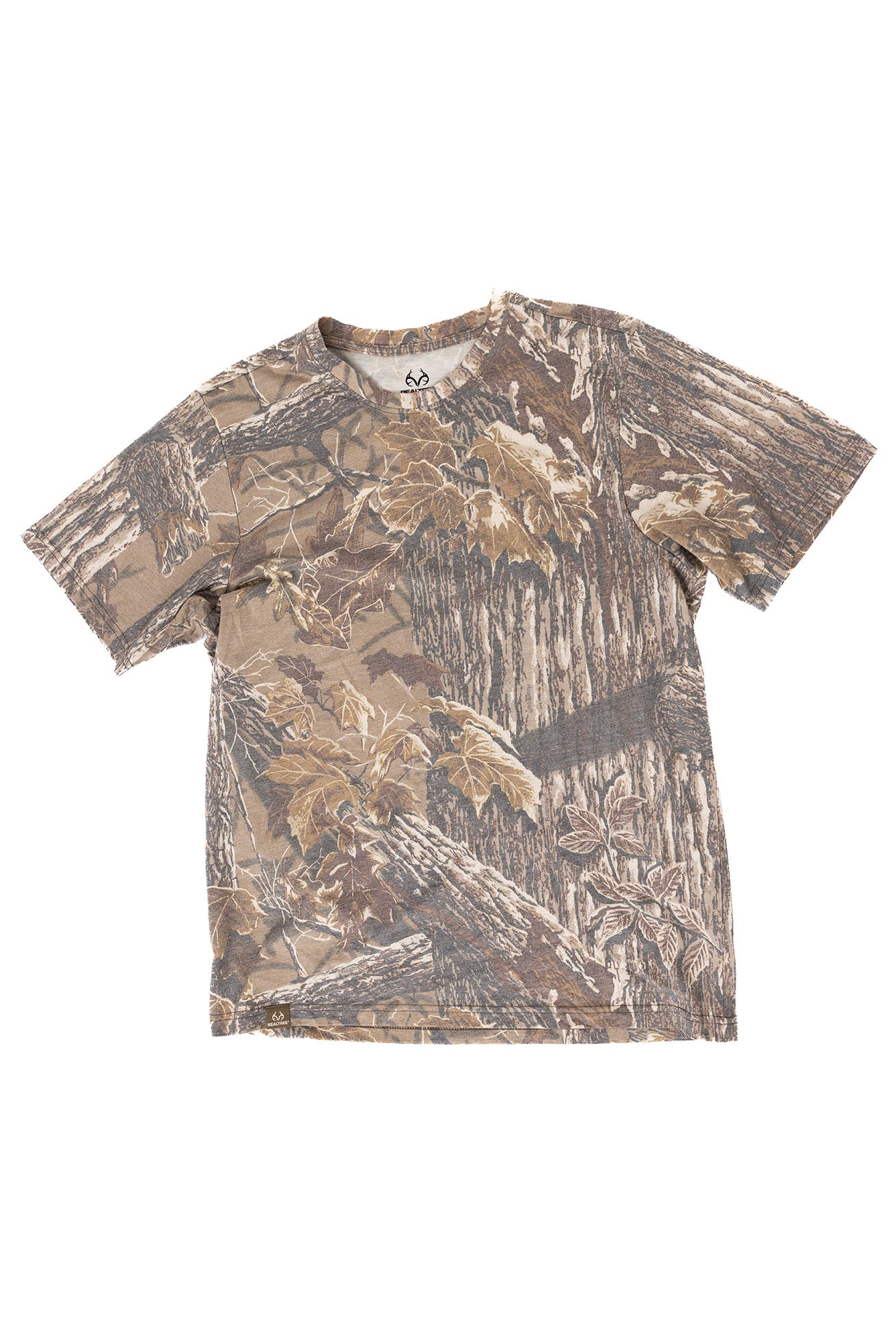 Realtree Tri Blend Short Sleeve Faded Camo Shirt - Realtree Xtra Grey