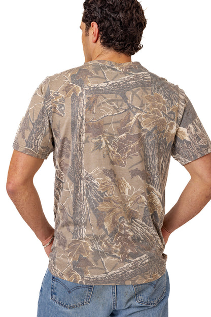 Realtree Tri Blend Short Sleeve Faded Camo Shirt - Realtree Xtra Grey