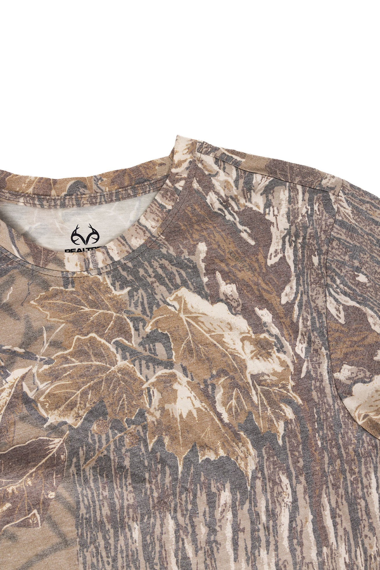 Realtree Tri Blend Short Sleeve Faded Camo Shirt - Realtree Xtra Grey