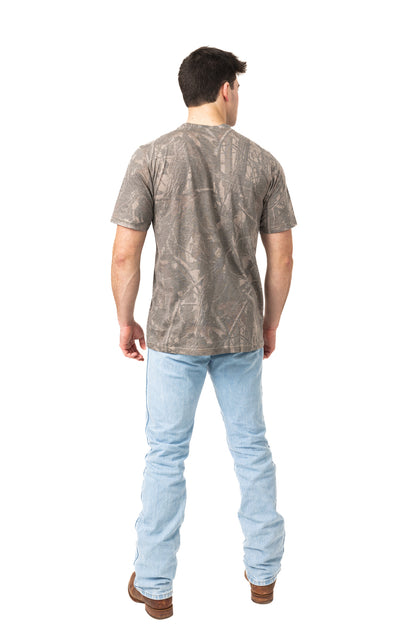Realtree Tri Blend Short Sleeve Faded Camo Shirt - Realtree Hardwoods