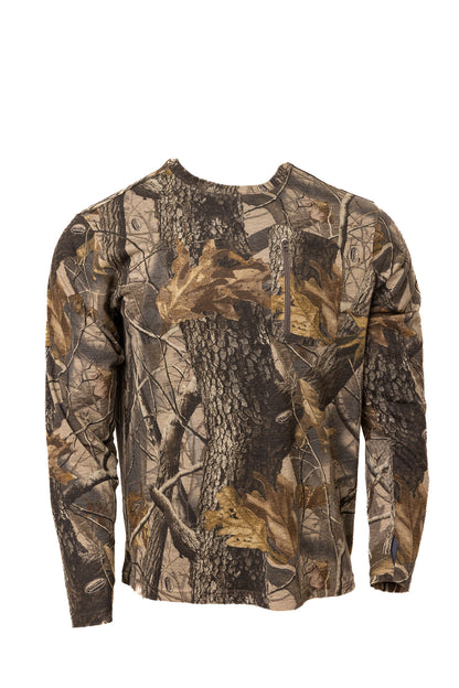 Realtree Bamboo Long Sleeve Crew Neck Camo Shirt - Realtree Hardwoods