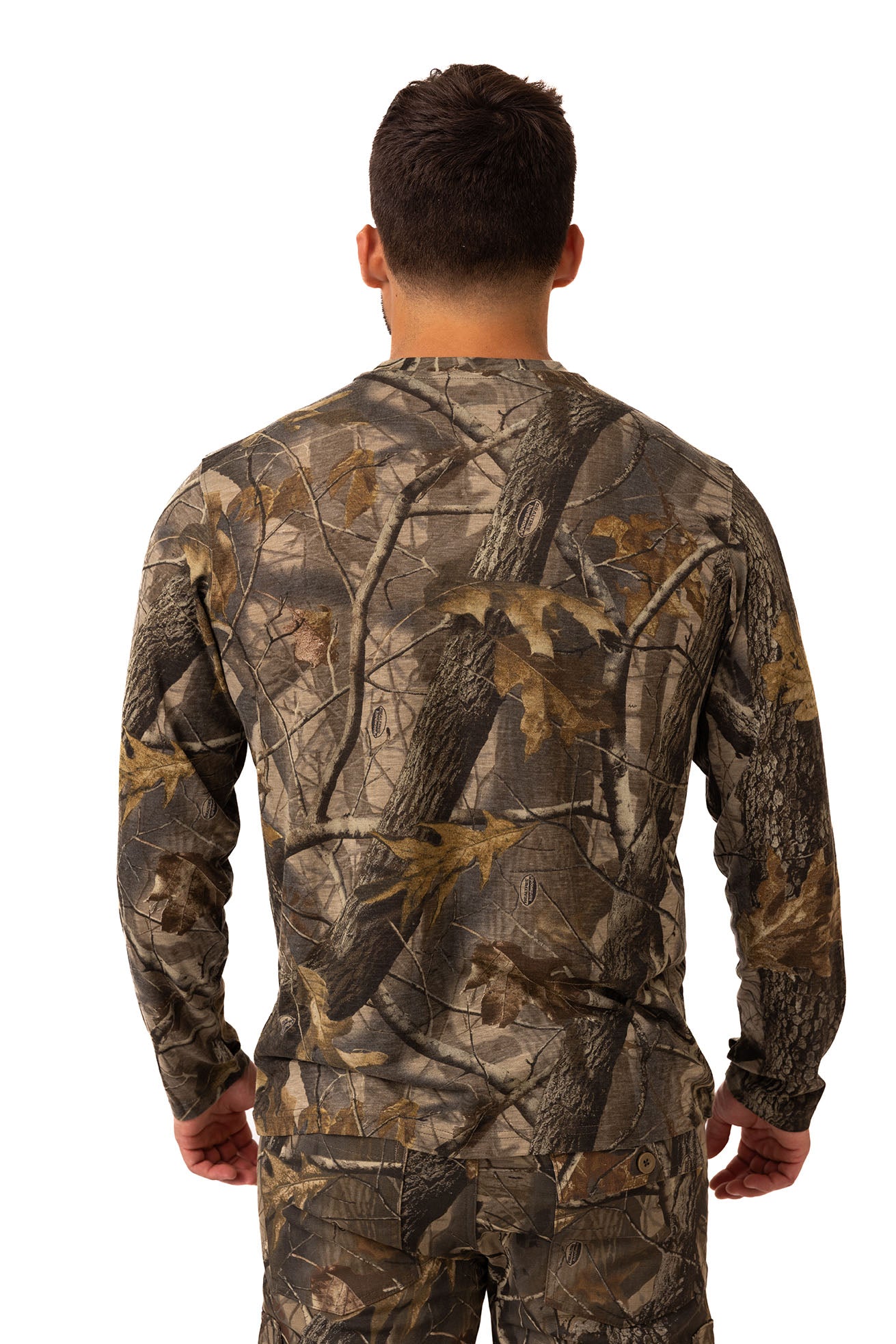 Realtree Bamboo Long Sleeve Crew Neck Camo Shirt - Realtree Hardwoods