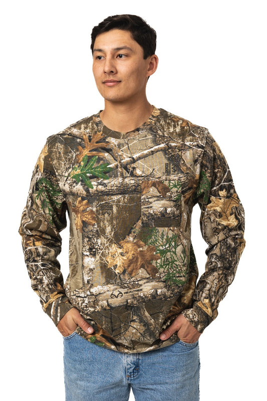 Realtree Long Sleeve Cotton Pocket Hunting Shirt - Realtree EDGE