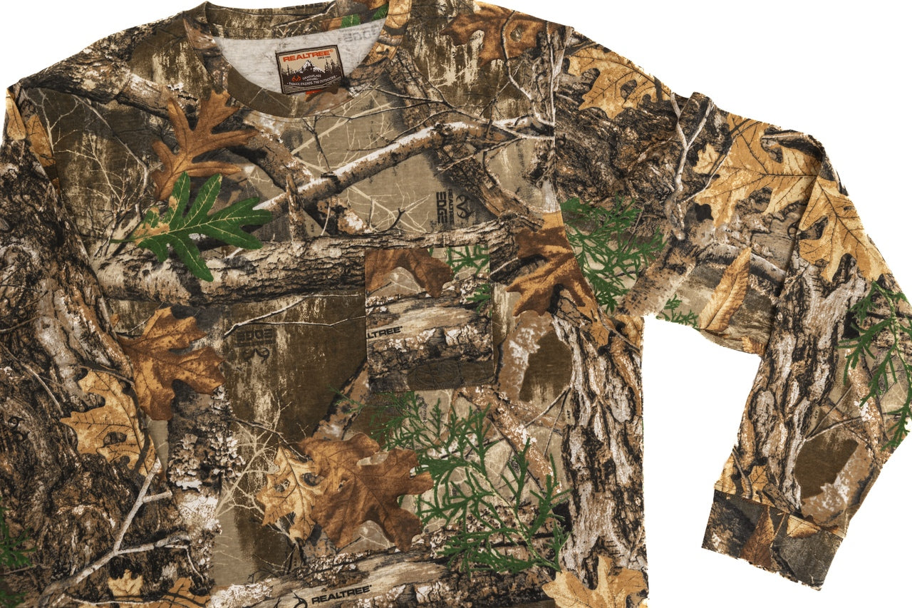 Realtree Long Sleeve Cotton Pocket Hunting Shirt - Realtree EDGE