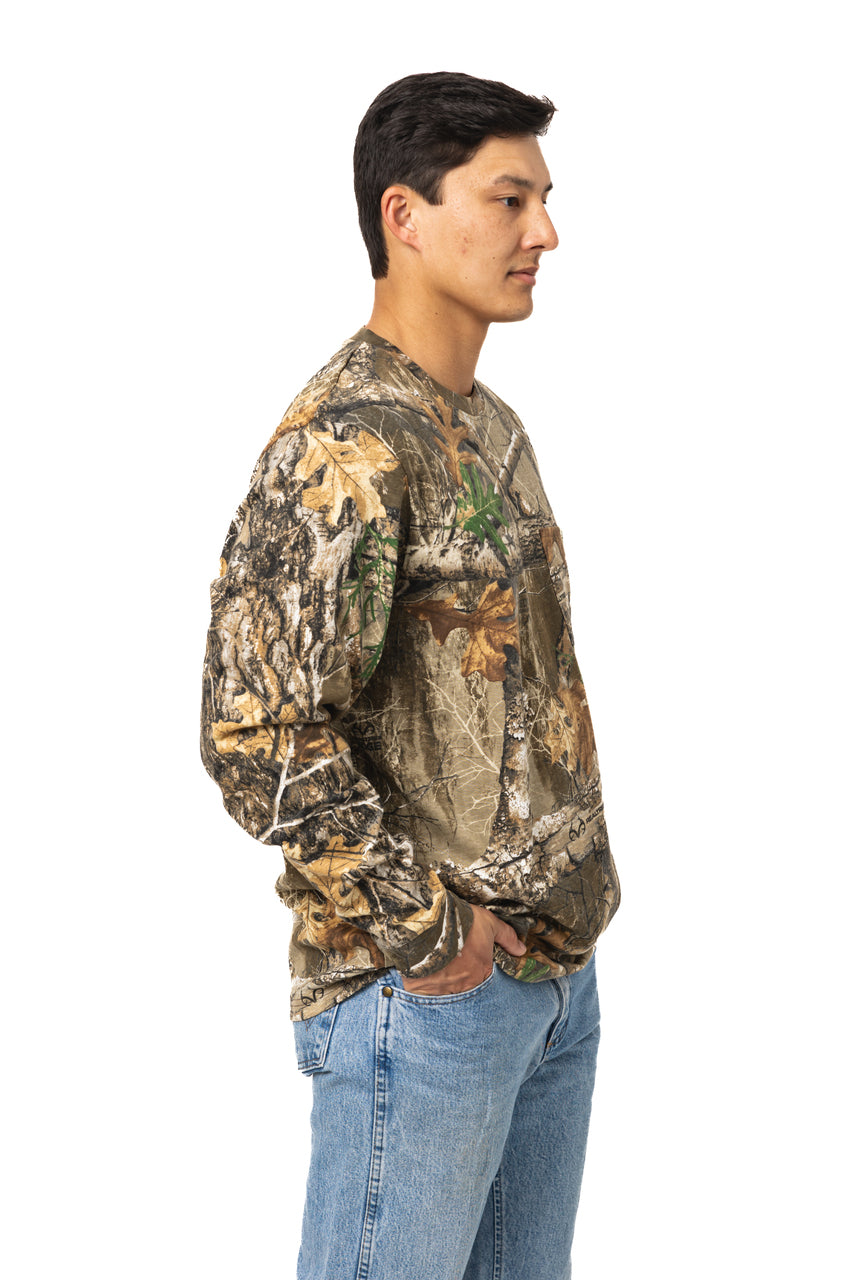 Realtree Long Sleeve Cotton Pocket Hunting Shirt - Realtree EDGE