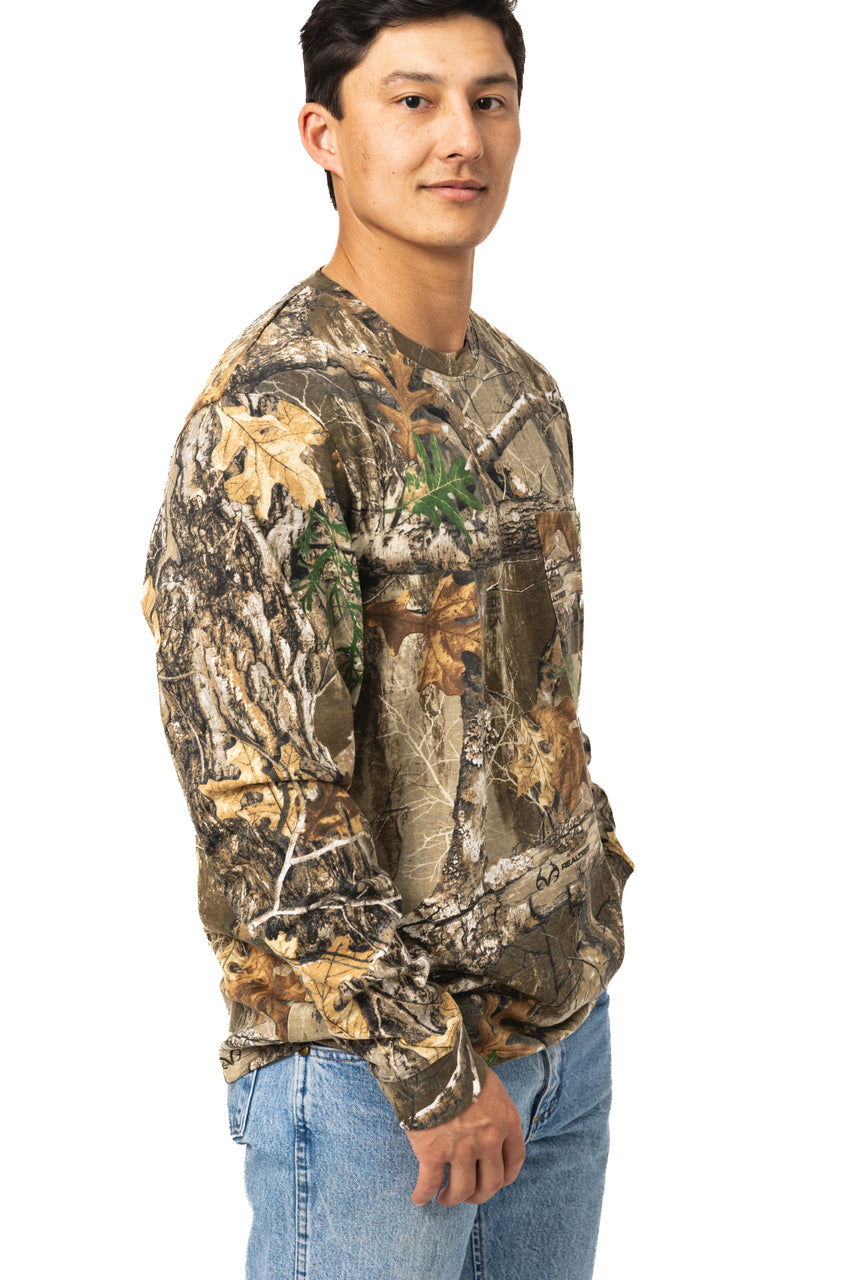 Realtree Long Sleeve Cotton Pocket Hunting Shirt - Realtree EDGE