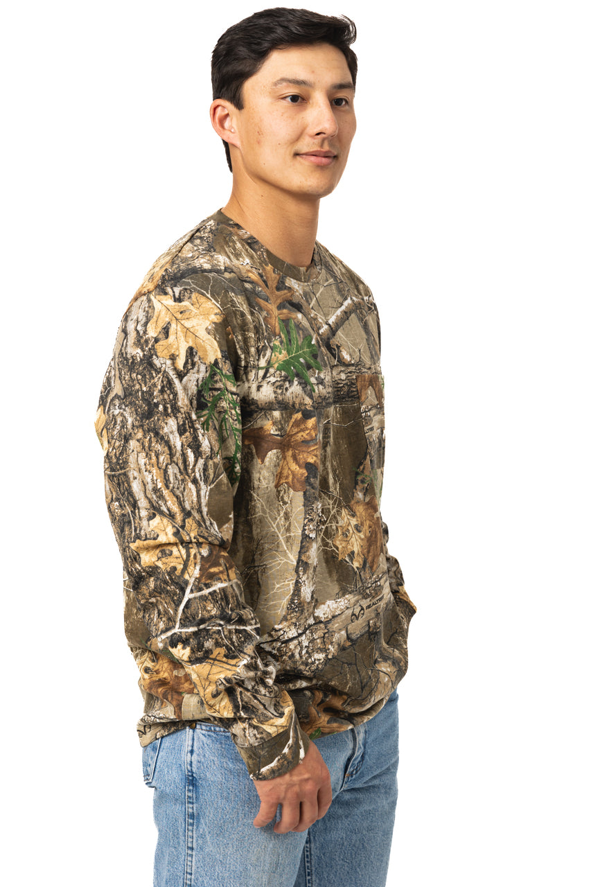 Realtree Long Sleeve Cotton Pocket Hunting Shirt - Realtree EDGE