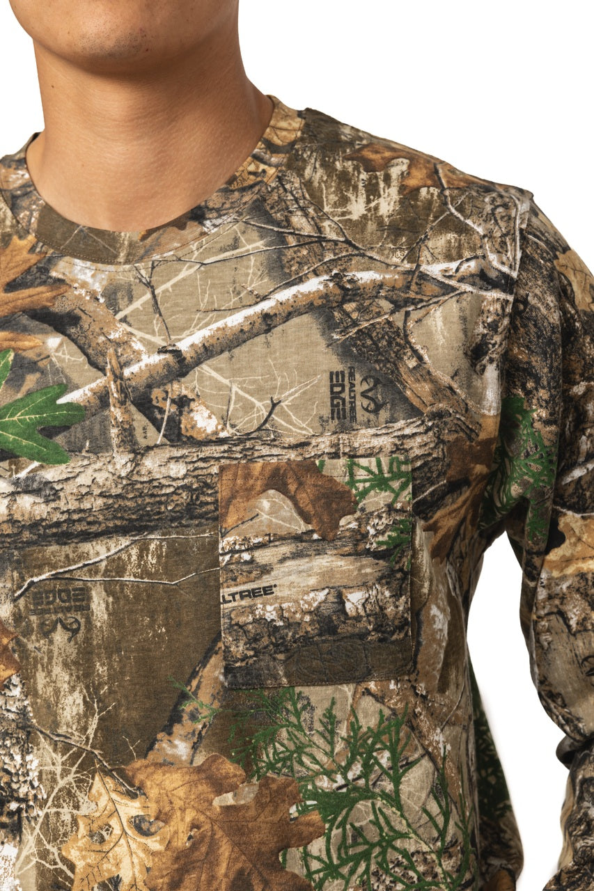 Realtree Long Sleeve Cotton Pocket Hunting Shirt - Realtree EDGE