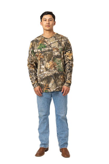 Realtree Long Sleeve Cotton Pocket Hunting Shirt - Realtree EDGE