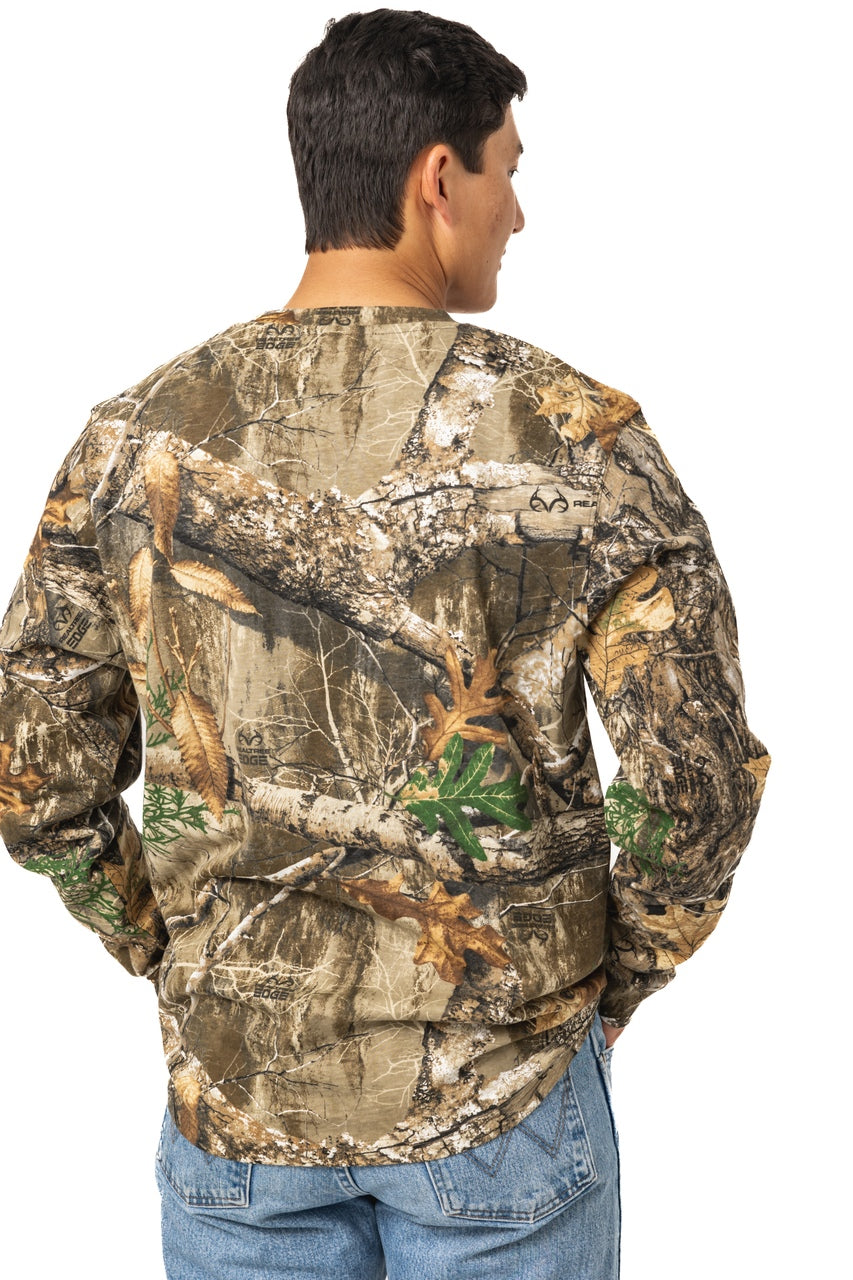 Realtree Long Sleeve Cotton Pocket Hunting Shirt - Realtree EDGE