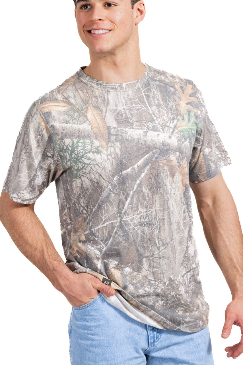 Realtree Tri Blend Short Sleeve Faded Camo Shirt - Realtree EDGE