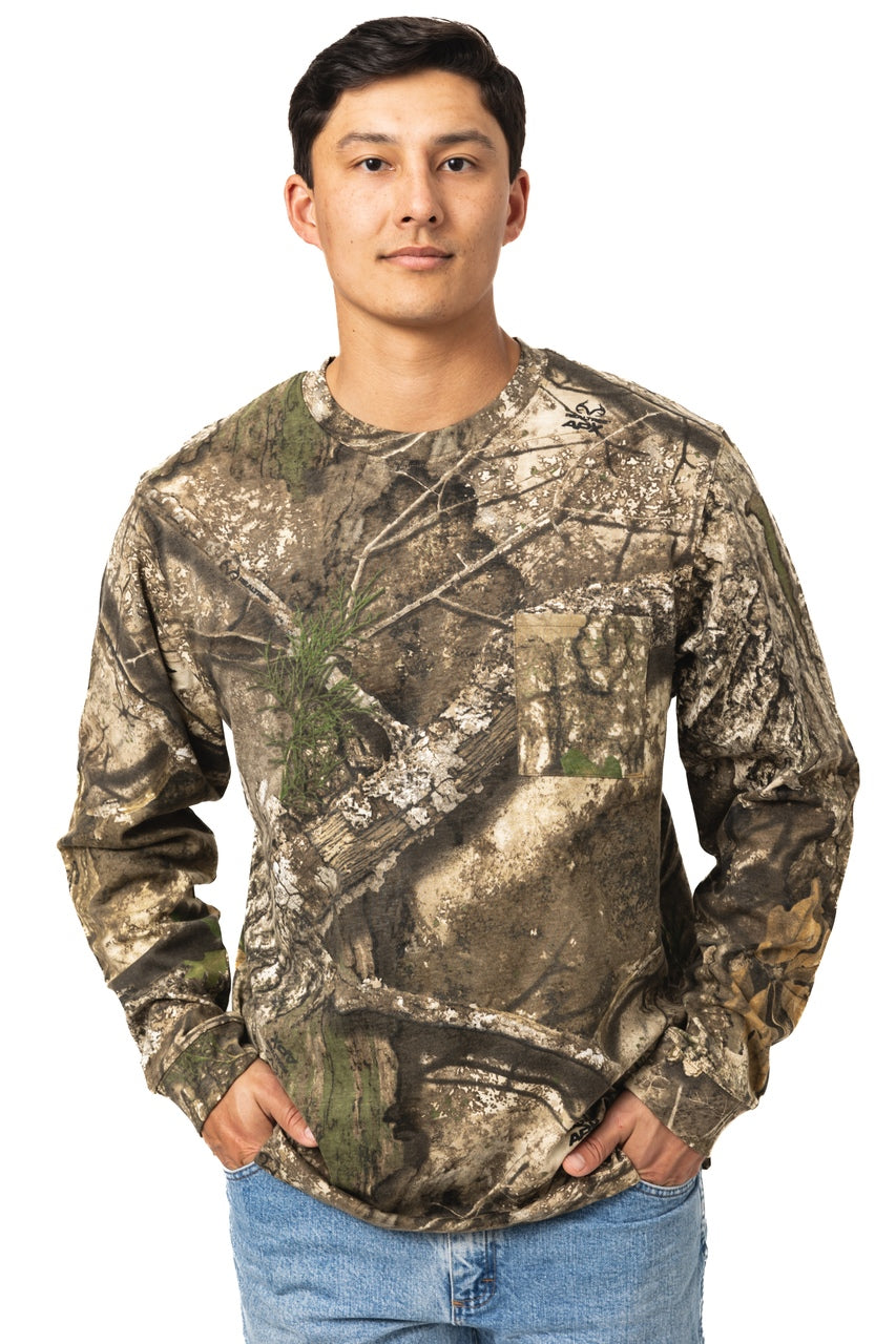 Realtree Long Sleeve Cotton Pocket Hunting Shirt - Realtree APX