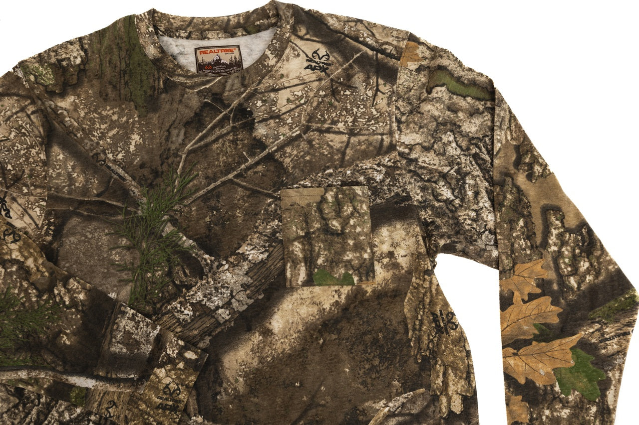 Realtree Long Sleeve Cotton Pocket Hunting Shirt - Realtree APX
