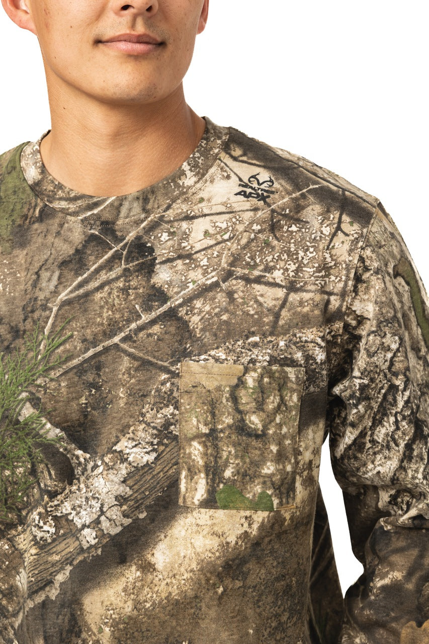 Realtree Long Sleeve Cotton Pocket Hunting Shirt - Realtree APX