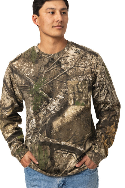 Realtree Long Sleeve Cotton Pocket Hunting Shirt - Realtree APX