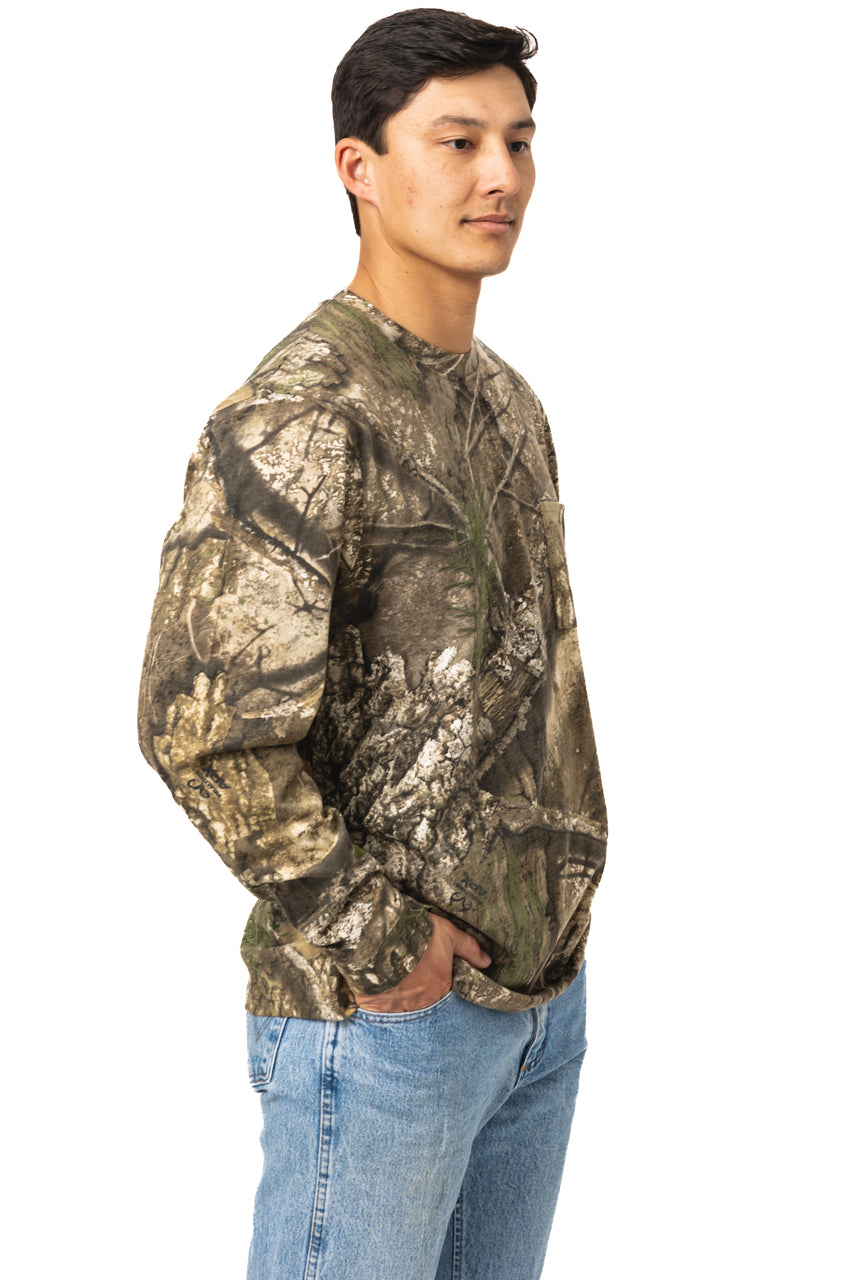 Realtree Long Sleeve Cotton Pocket Hunting Shirt - Realtree APX