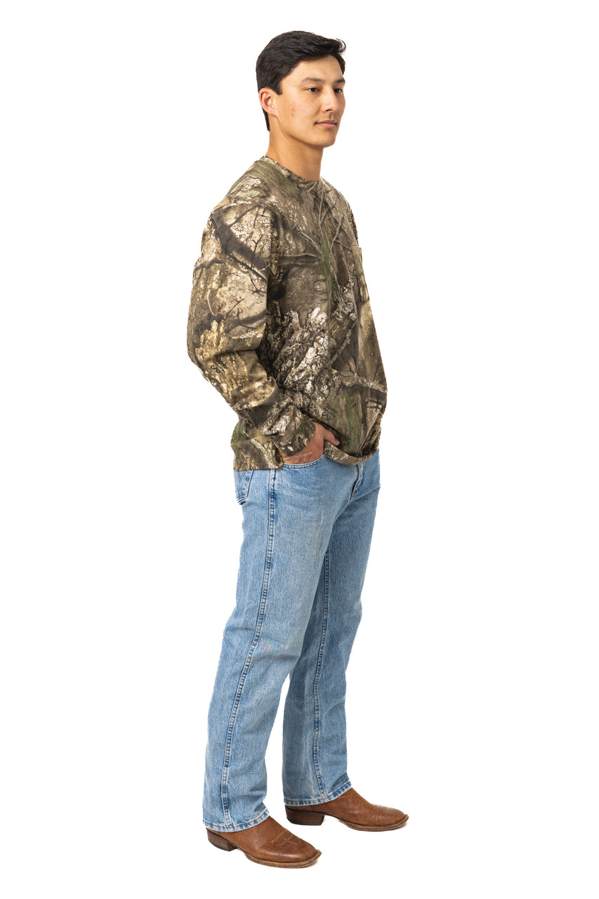 Realtree Long Sleeve Cotton Pocket Hunting Shirt - Realtree APX
