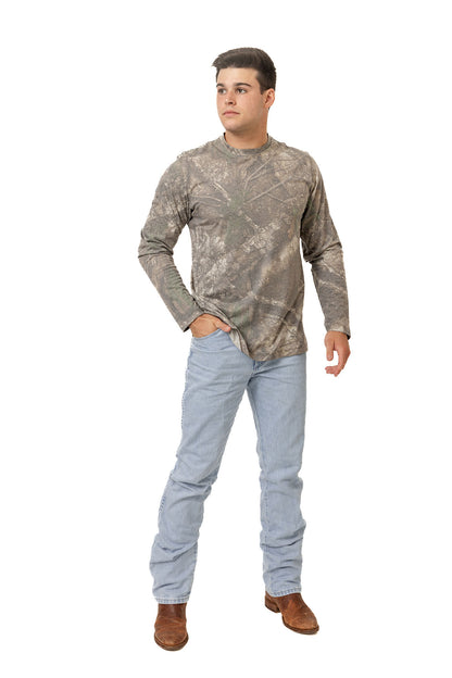 Realtree Long Sleeve Tri-Blend Faded Camo Shirt - Realtree APX
