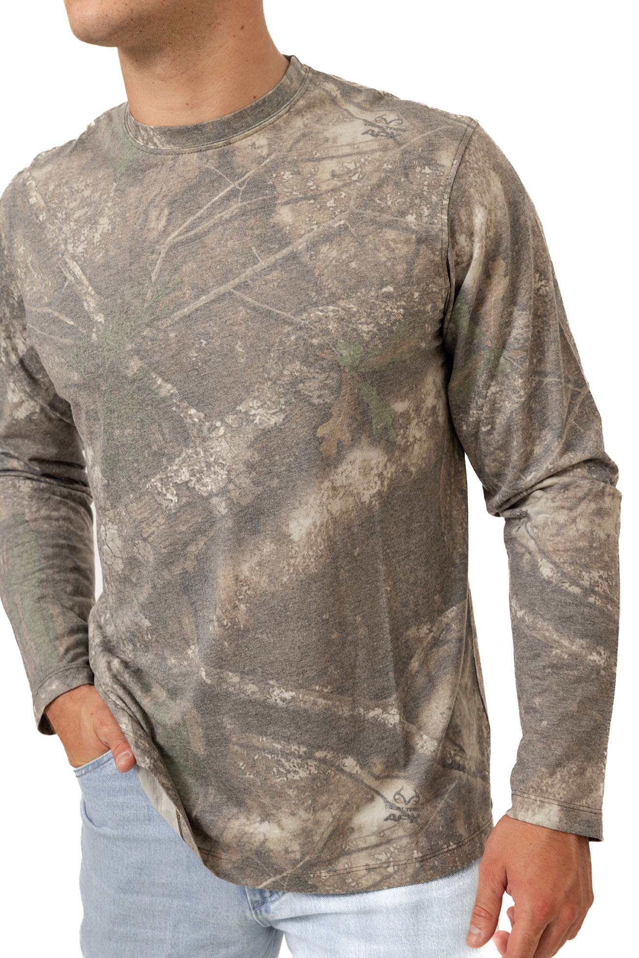 Realtree Long Sleeve Tri-Blend Faded Camo Shirt - Realtree APX