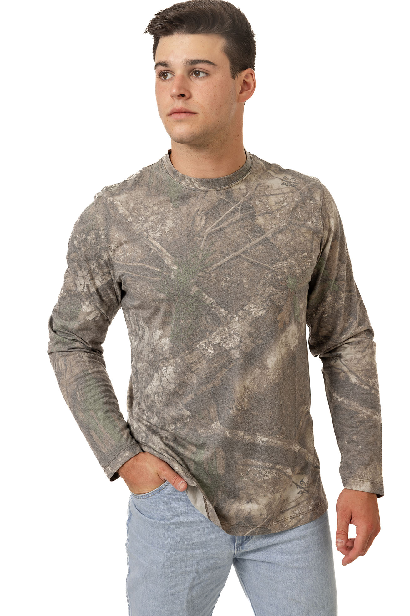 Realtree Long Sleeve Tri-Blend Faded Camo Shirt - Realtree APX