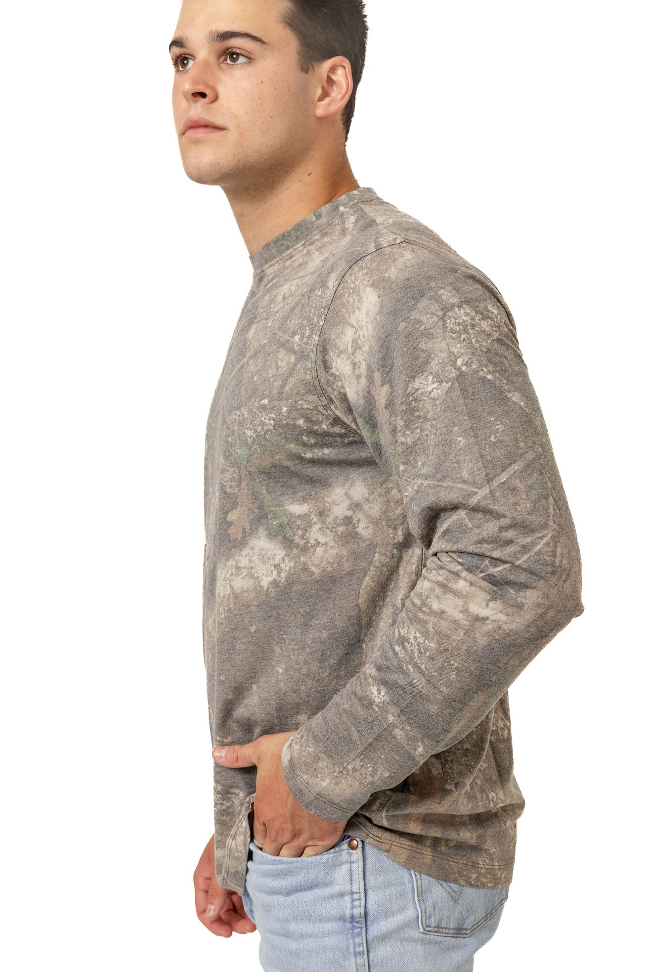 Realtree Long Sleeve Tri-Blend Faded Camo Shirt - Realtree APX