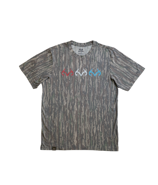 Realtree Unisex USA Realtree Antler Faded Camo Shirt - Realtree Original