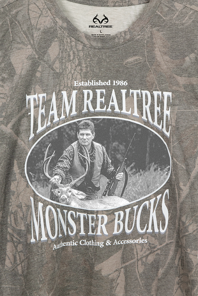 Realtree 40th Anniversary Team Realtree Monster Bucks T-Shirt - Realtree Hardwoods