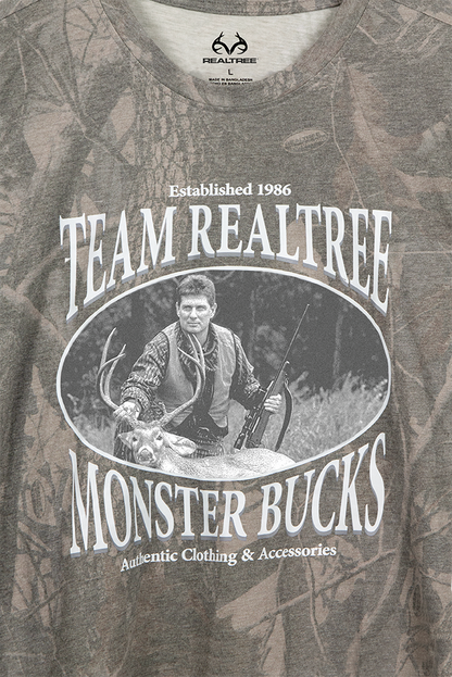 Realtree 40th Anniversary Team Realtree Monster Bucks T-Shirt - Realtree Hardwoods
