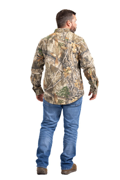 Realtree Button Down Long Sleeve Hunting Camp Shirt - Realtree EDGE