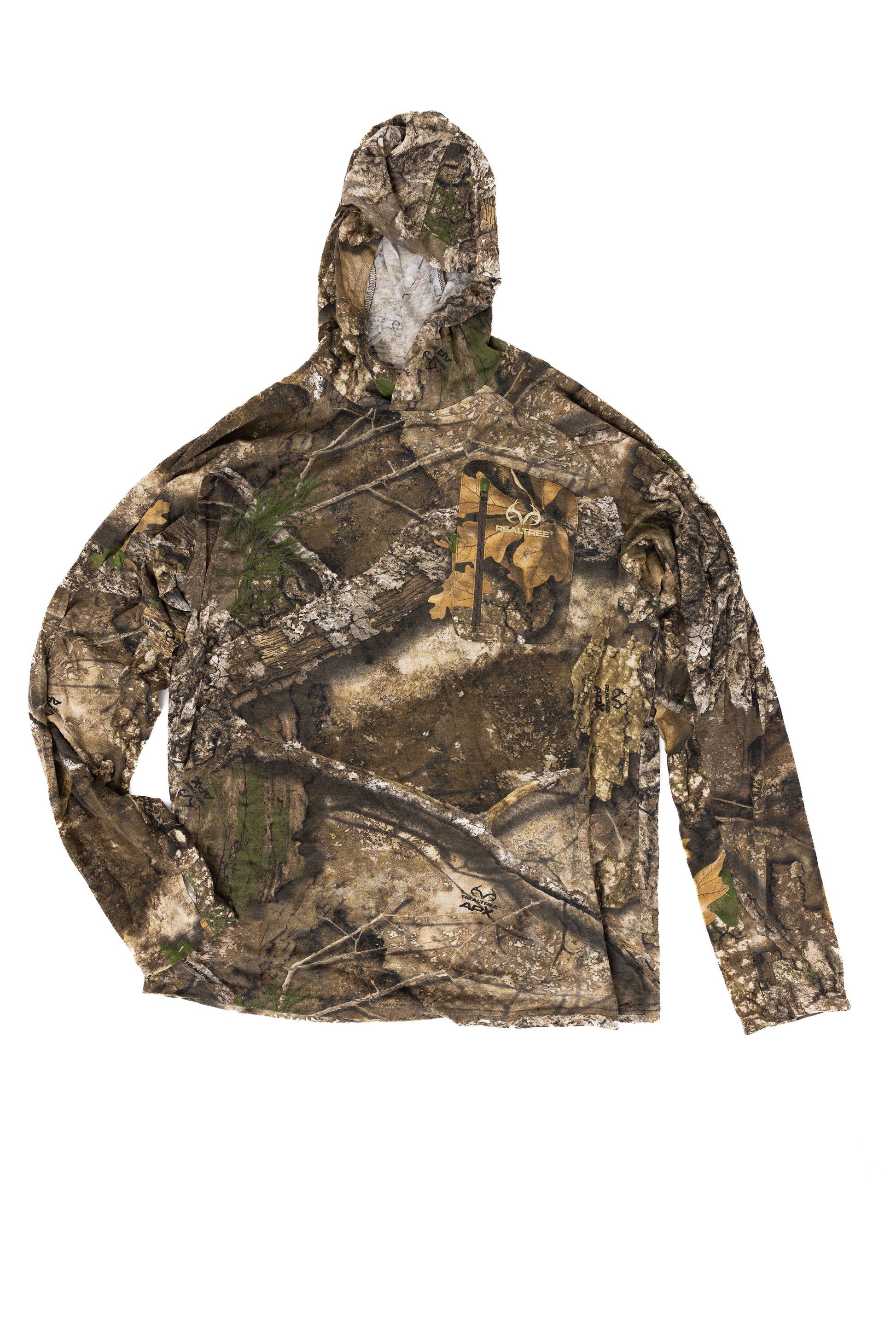 Realtree Bamboo Long Sleeve Hooded Camo Shirt - Realtree APX